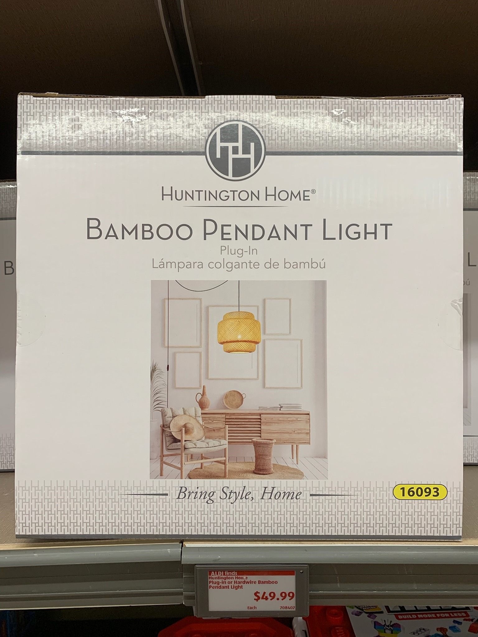 Aldi Bamboo Pendant Light